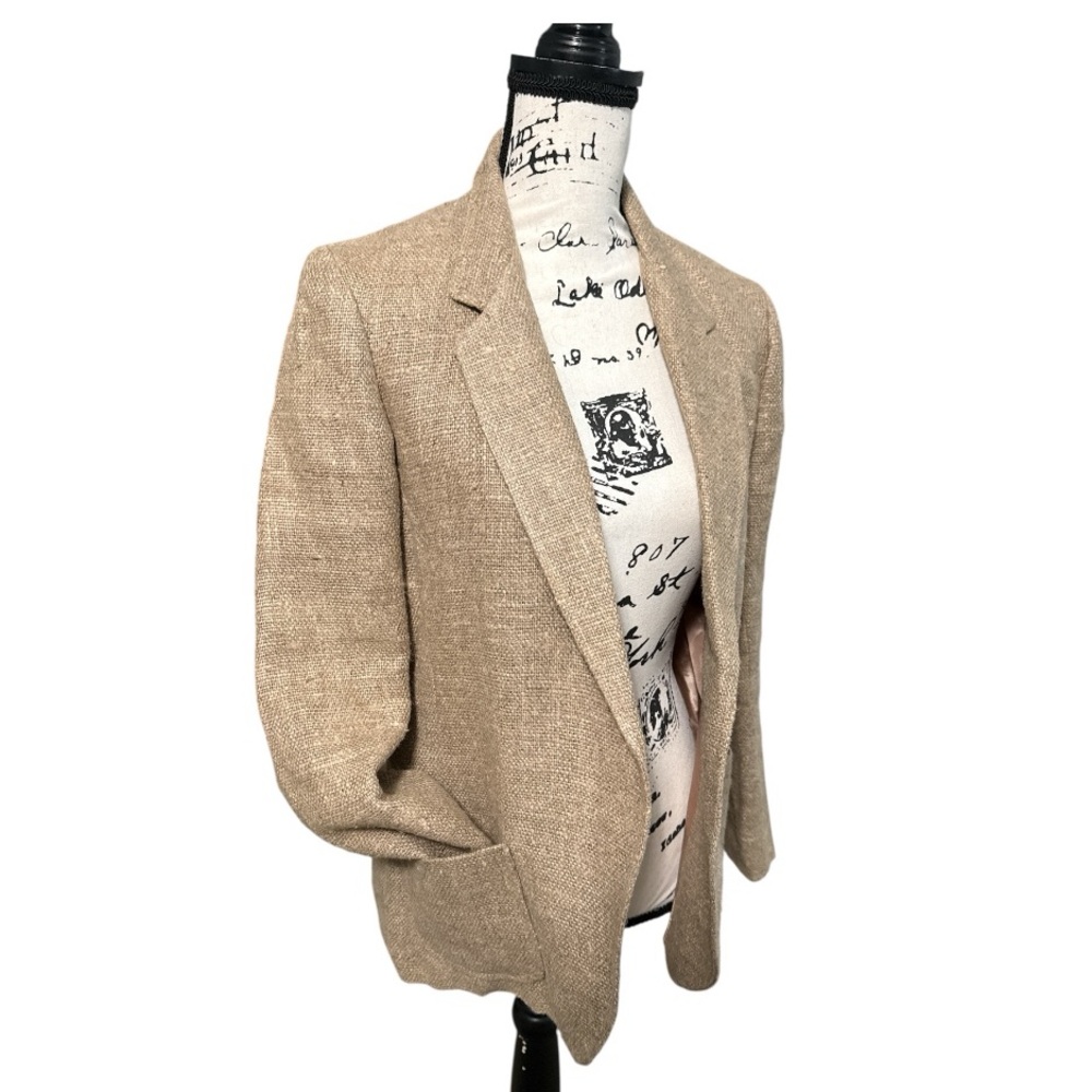 Liberty Lucrezia Vintage Structured Blazer Woven Textured Tailored Jacket 12